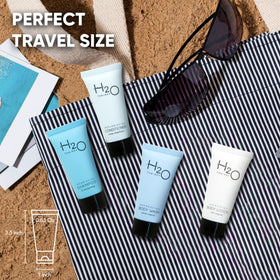 Terra Pure amenities arranged on hotel vanity conveying polished presentation and convenience