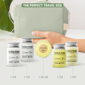 Terra Pure in-room styling on vanity adding a polished guest experience