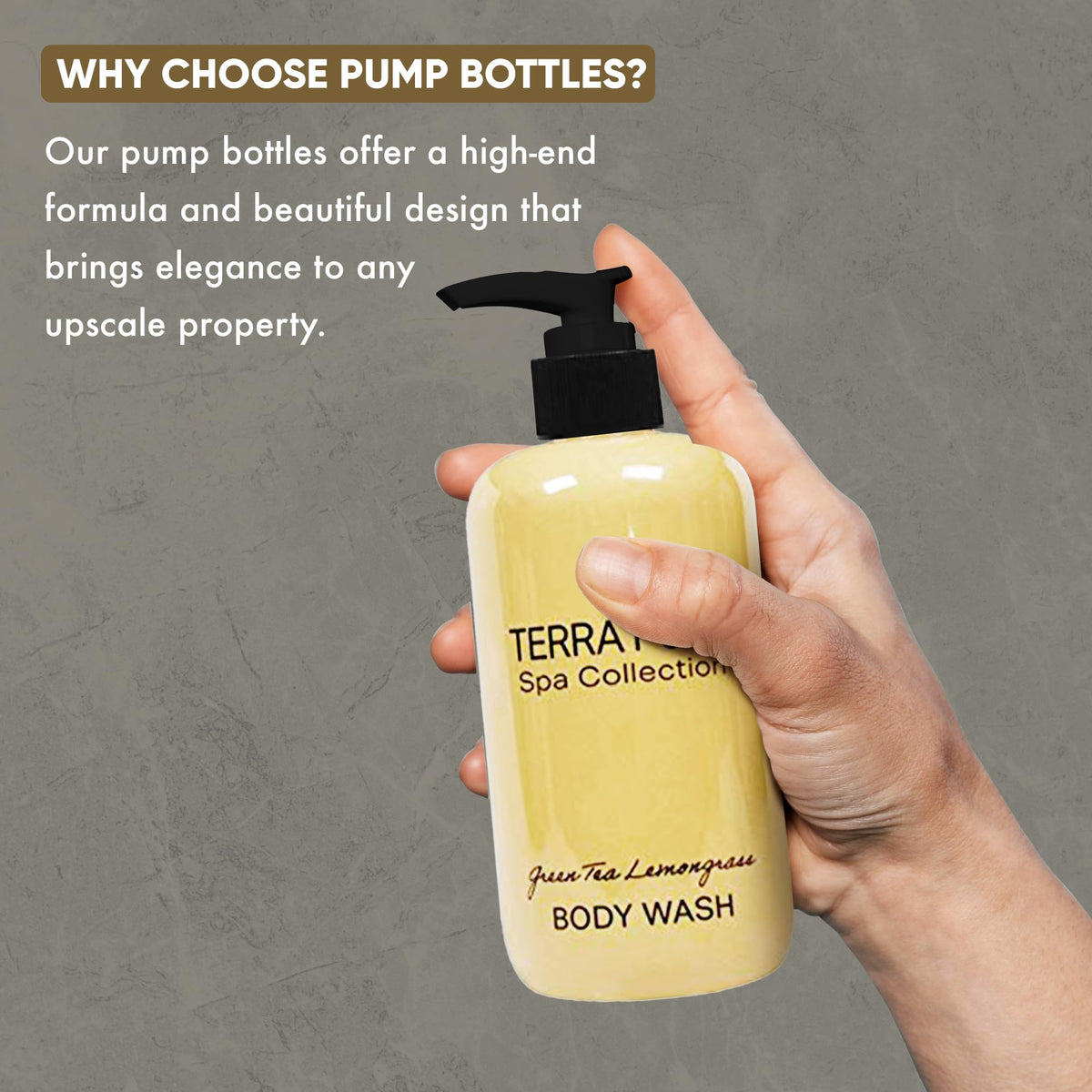 Terra Pure label detail displaying ingredients and brand reassurance