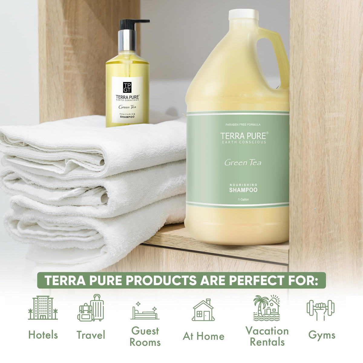 Terra Pure being poured into a wall dispenser for quick refills