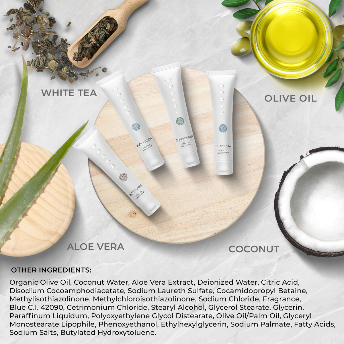 Terra Pure shampoo pouring to show lightweight texture and easy rinsing benefit