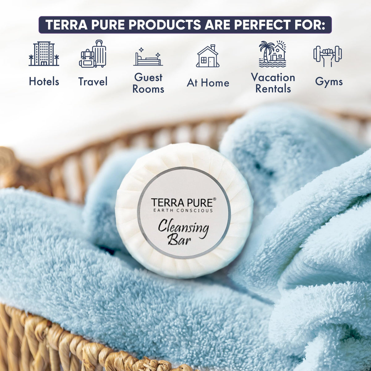 Terra Pure single pleat-wrapped bar highlighting hygiene and convenience