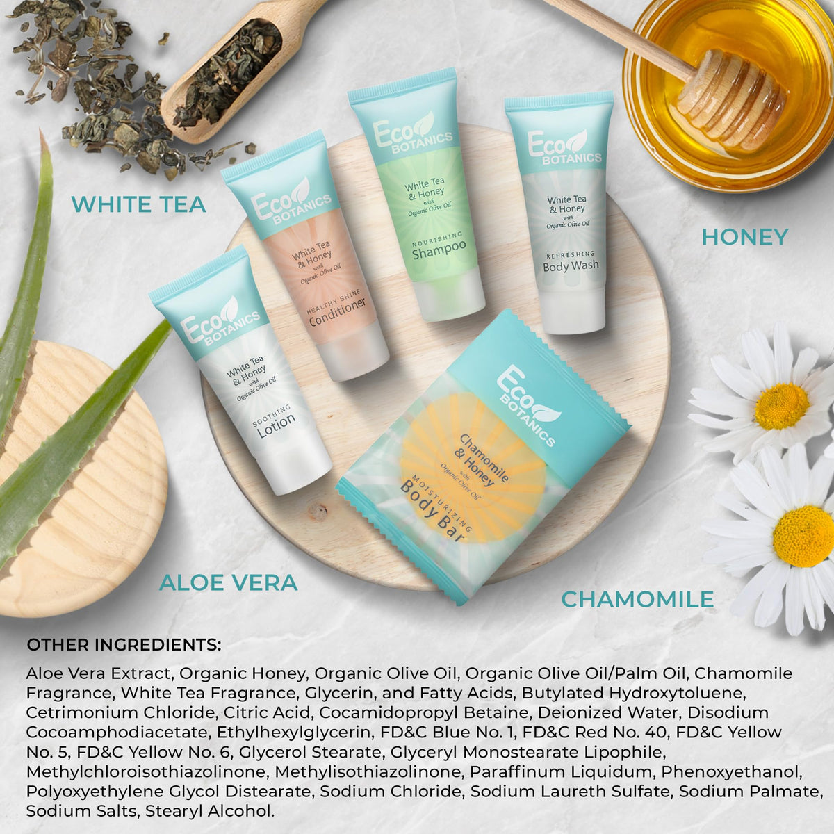 Terra Pure shampoo and lotion texture on palm demonstrating gentle feel