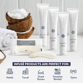 Terra Pure travel bottles grouped to show variety and convenience