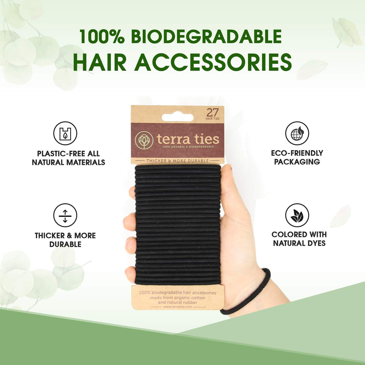 Terra Ties held in hand demonstrating compact size and travel convenience