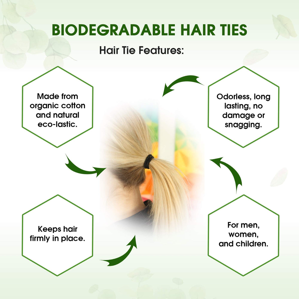 Terra Ties in man bun styling illustrating strong no-slip performance