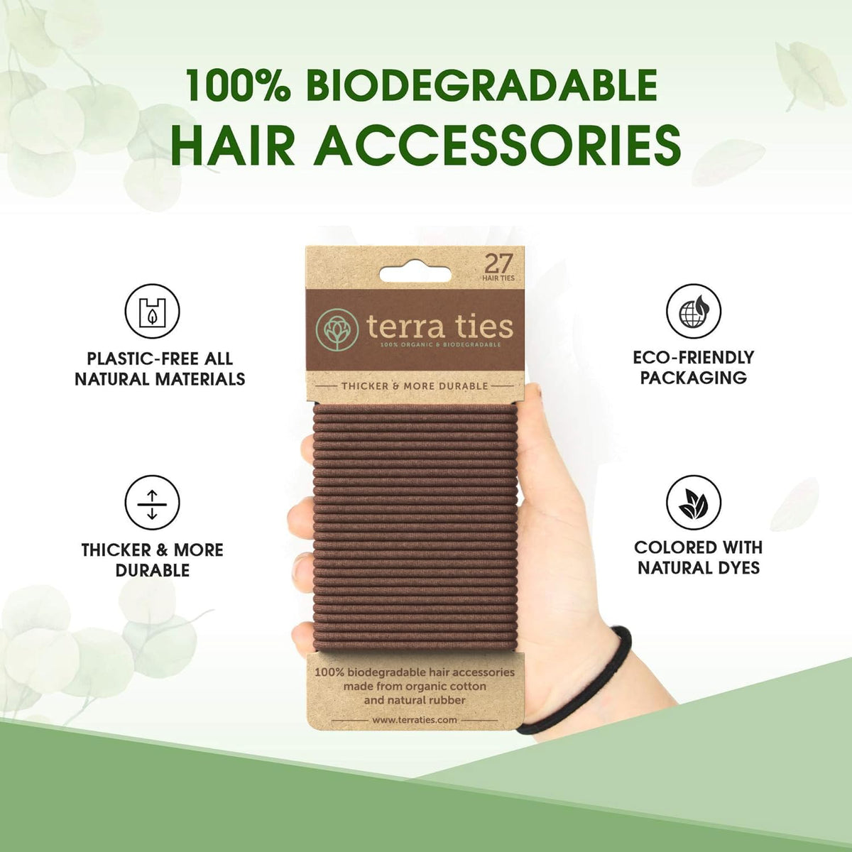 Terra Ties natural rubber core detail showing durable elasticity