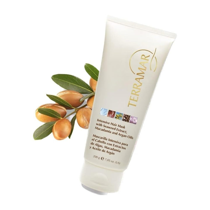 Terramar front packaging showing jar and benefits for restoring shine