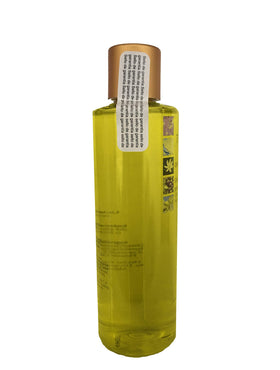 Terramar Óleo on bathroom vanity styled for daily routine to promote healthier-looking hair