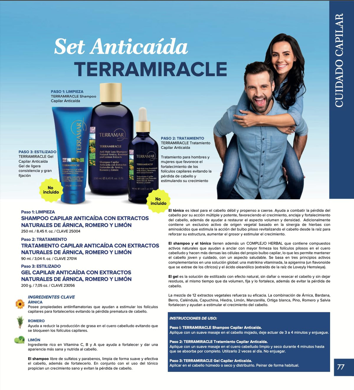 Terramar in bathroom routine bottle by sink illustrating daily use and scalp-strengthening benefit