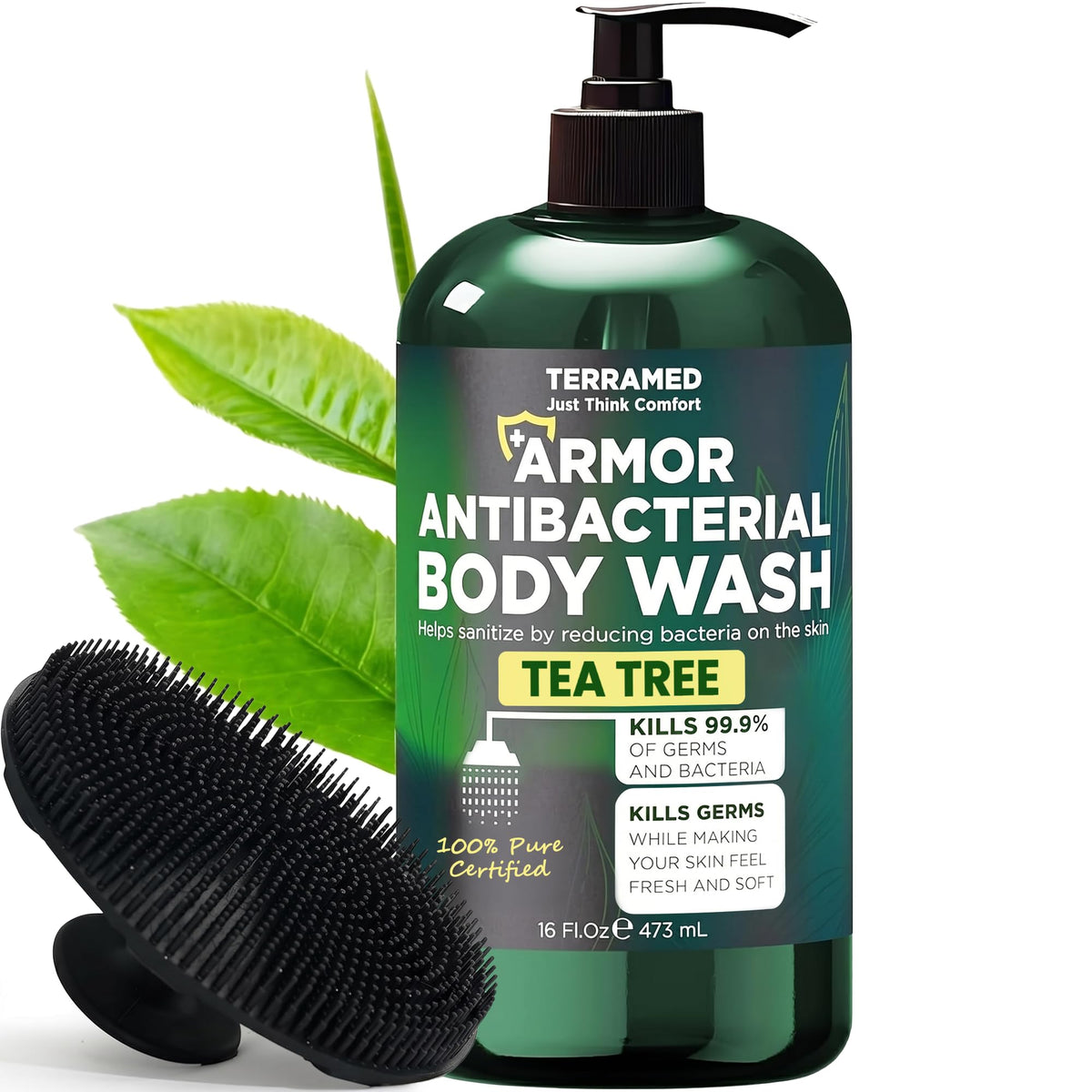 Terramed Just Think Comfort front packaging shows bottle and label benefits