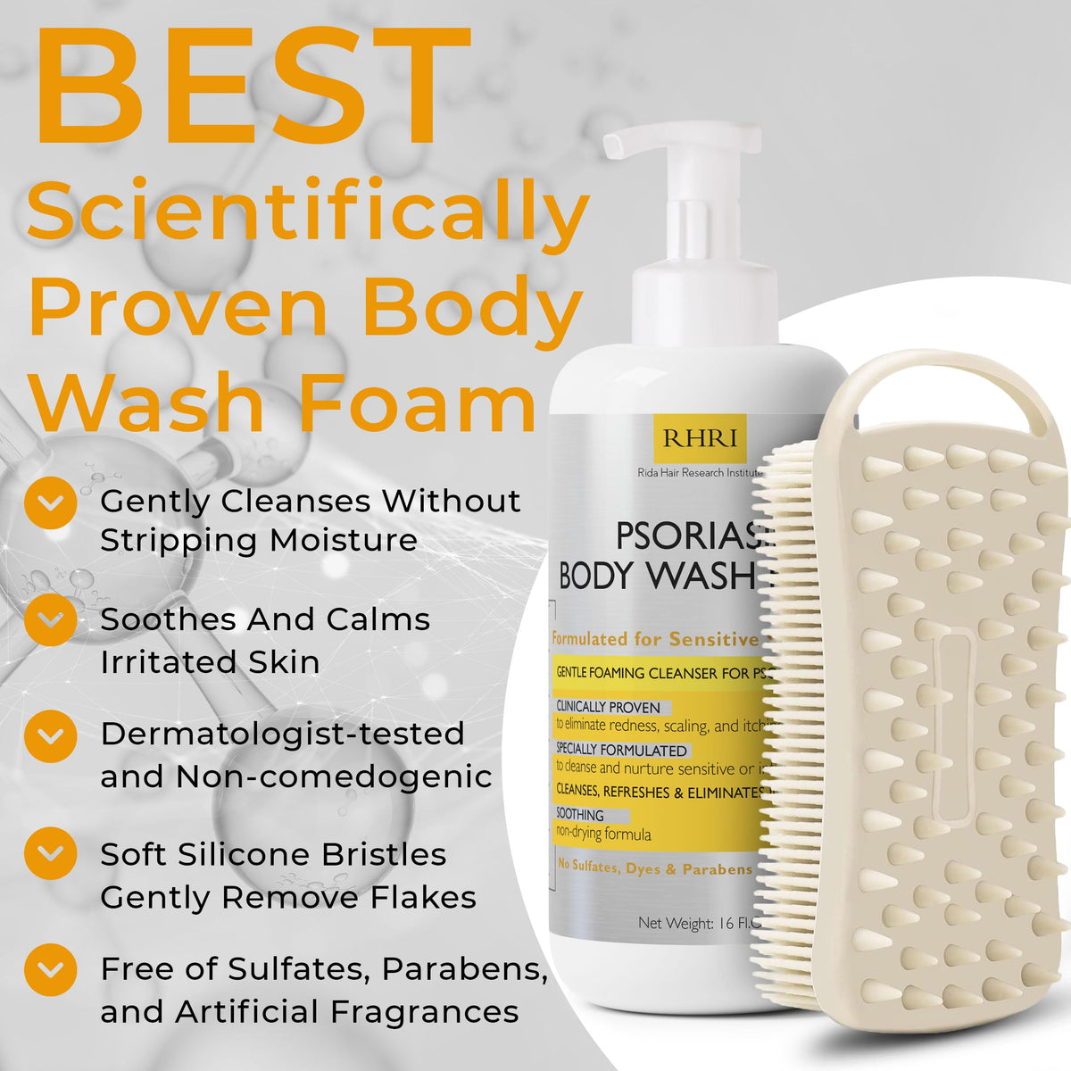 Terramed Just Think Comfort foam texture on hand showing gentle, moisturizing lather