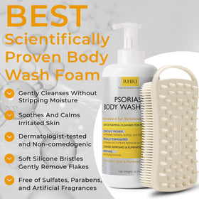 Terramed Just Think Comfort foam texture on hand showing gentle, moisturizing lather