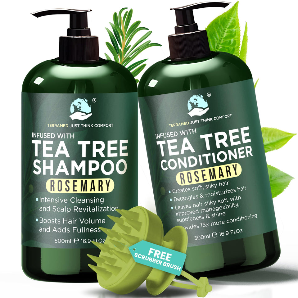 Terramed Just Think Comfort front packaging showing bottles and brush, highlights full set