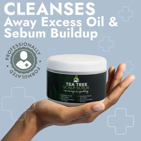 Terramed Just Think Comfort massaged into scalp showing soothing action