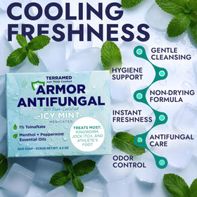 Terramed Just Think Comfort soap bar inside included travel case, protecting soap and keeping it dry for trips