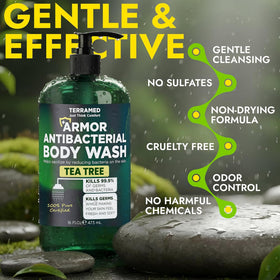 Terramed Just Think Comfort texture lather demonstrating cleansing foam and hydration