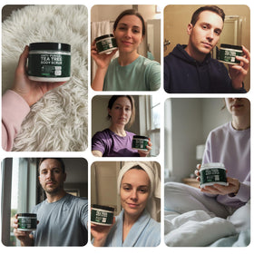 Terramed Just Think Comfort lather on skin showing cleansing action and soothing hydration