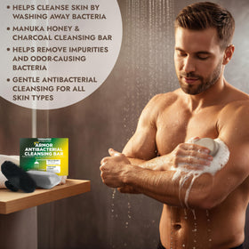 Terramed Just Think Comfort packaging label close-up, highlights germ-kill and ingredient information