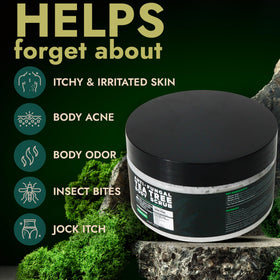 Terramed Just Think Comfort tea tree oil droplet highlighting natural antifungal benefit