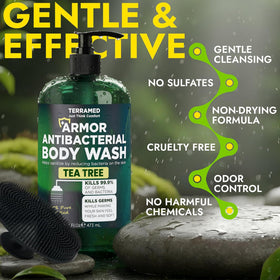 Terramed Just Think Comfort creamy foam texture demonstrating gentle cleanse