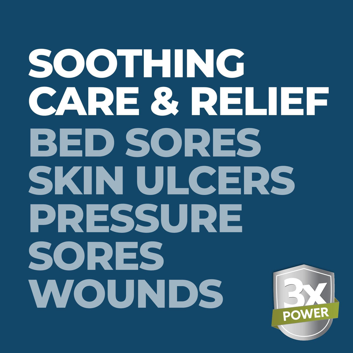terrasil applied by caregiver to pressure sore for quick relief