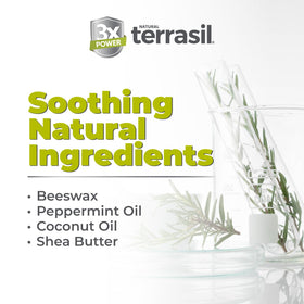 terrasil soap lather in hand demonstrating mild cleansing action