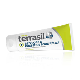 terrasil front tube showing product and soothing benefit