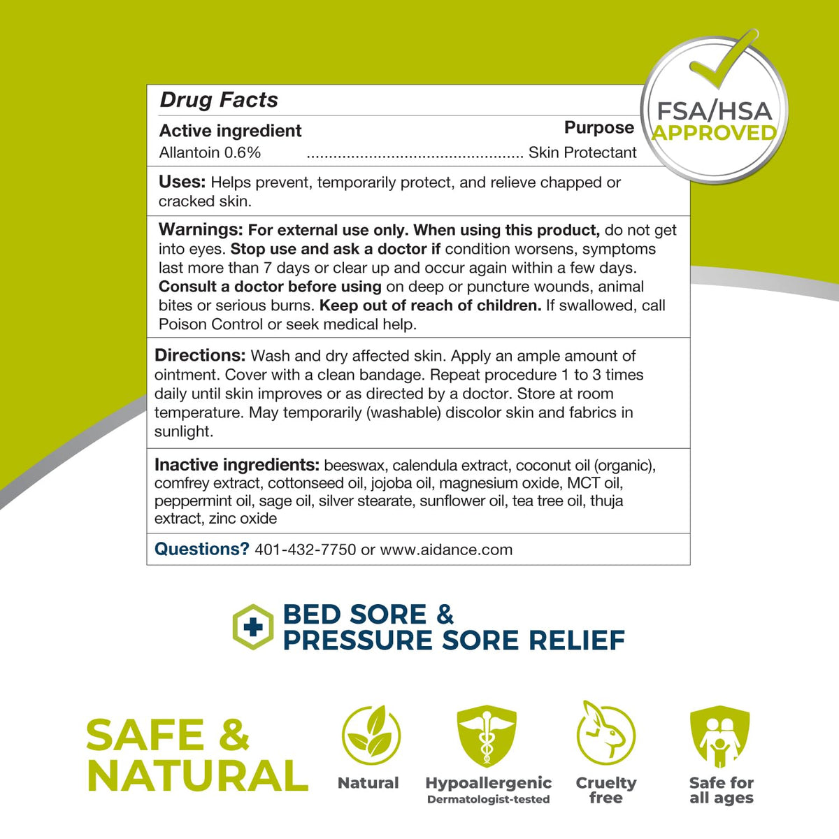 terrasil ingredient label highlighting activated minerals and safety