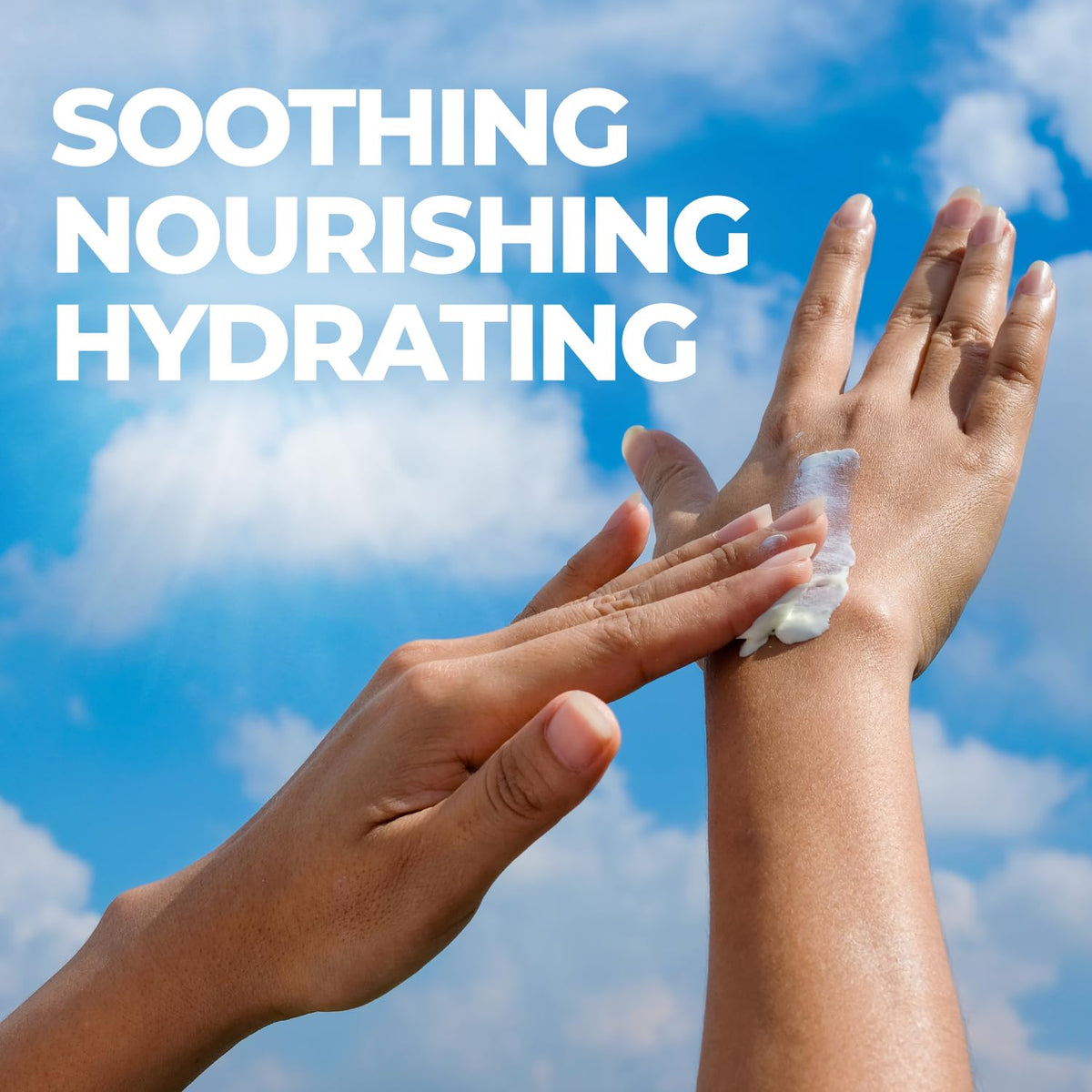 terrasil lotion applied to shoulder to soothe sun-exposed skin