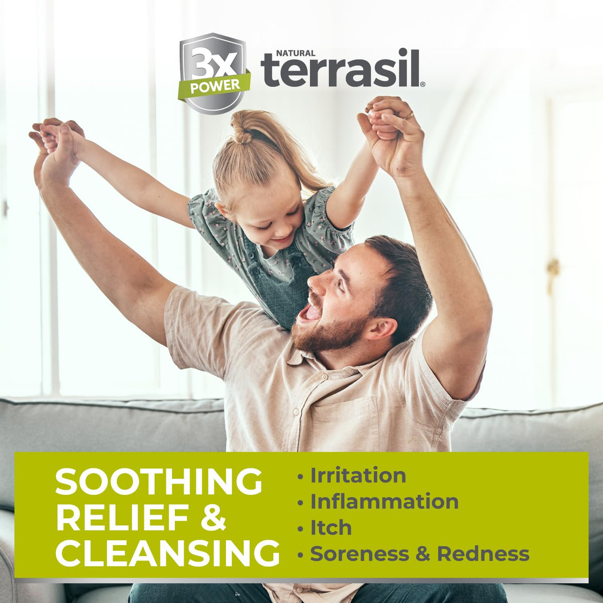 terrasil close-up lather texture highlighting gentle moisturizing action