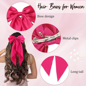 TERSE bow clipped in ponytail demonstrating instant style uplift benefit