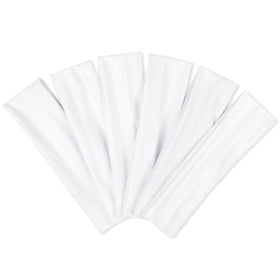 TERSE front view of white headbands showing neat stacked pack and convenience