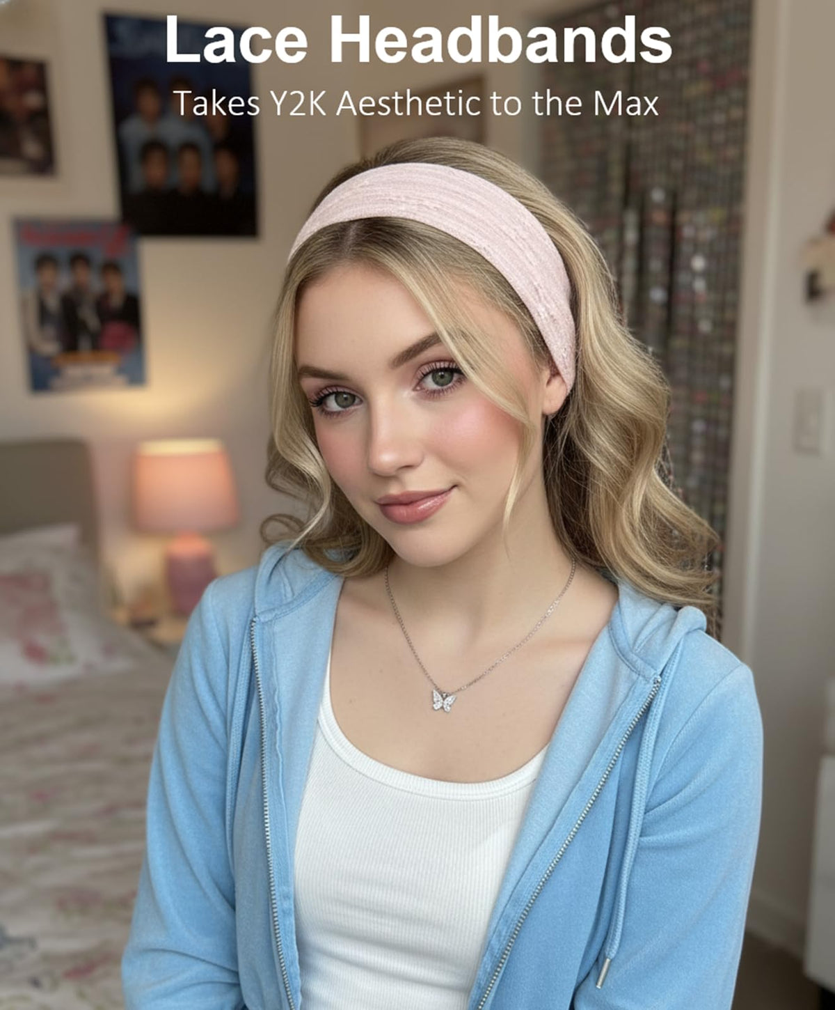 TERSE headband on a hand to show scale and portability for travel convenience