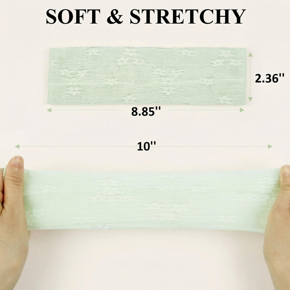 TERSE clear view of elastic core and fabric wrap demonstrating comfortable non-slip fit