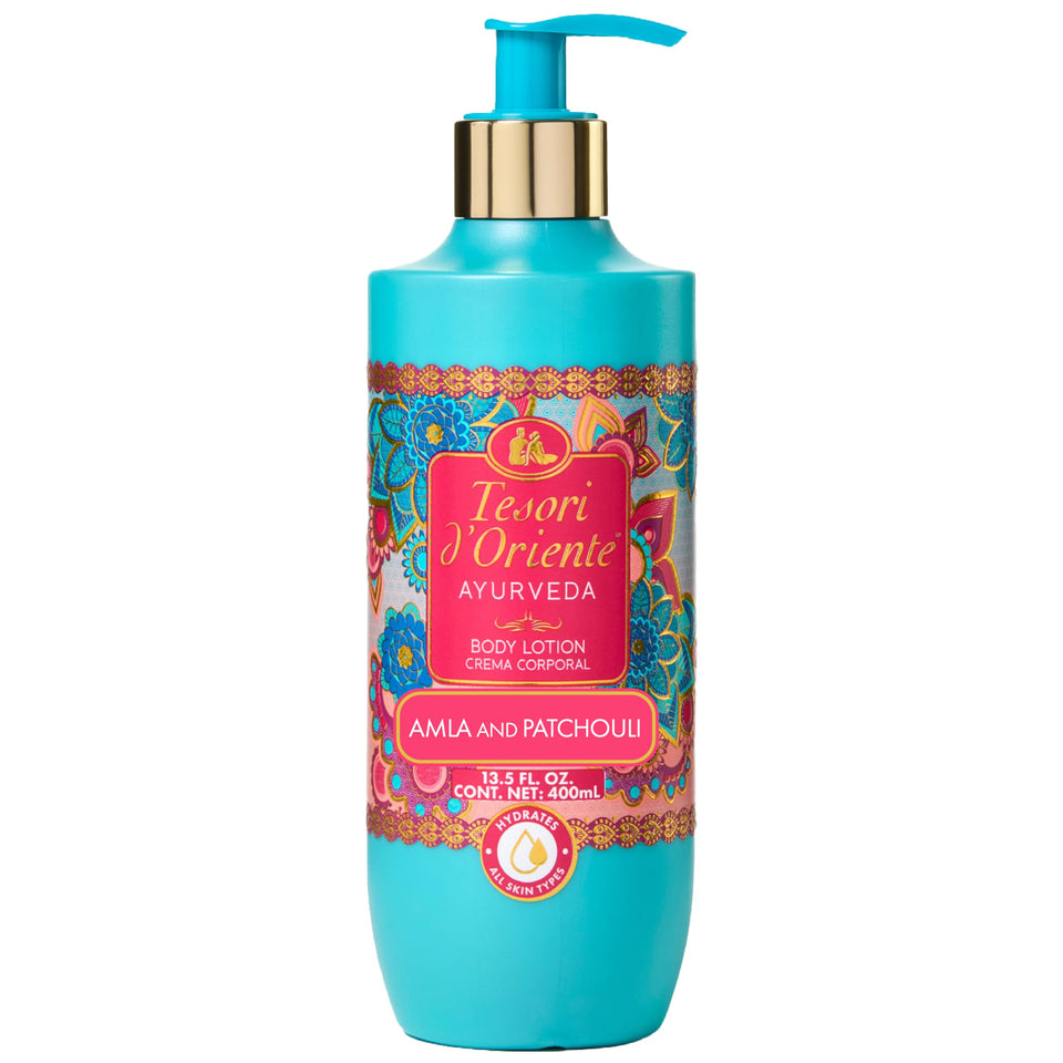 Tesori d'Oriente front packaging showing bottle and label benefit easy identification
