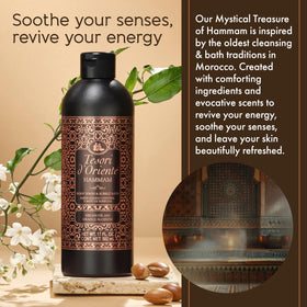 Tesori d'Oriente creamy texture lather illustrating gentle cleansing