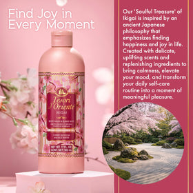 Tesori d'Oriente rice water ingredient display highlighting skin-softening benefit