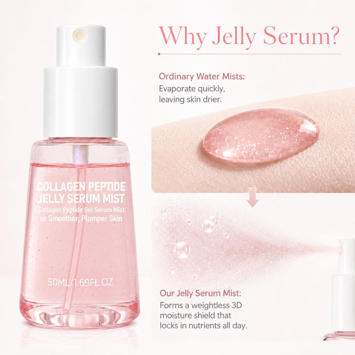 tetea mist applied over makeup for instant hydrating glow