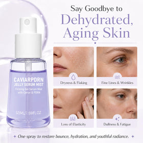 Tetea misting over finished makeup for dewy protective glow