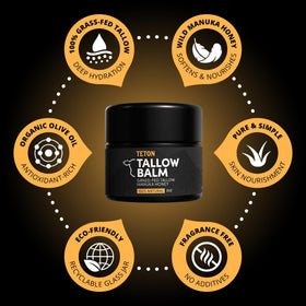 TETON balm applied on hand showing smoothing and immediate hydration