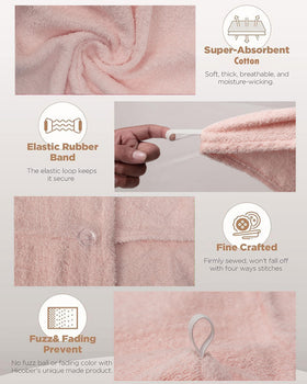 Textila turban size comparison with hand showing roomy capacity for long hair