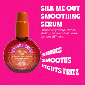 Texture Crush pump closeup highlighting label and easy-dispense benefit