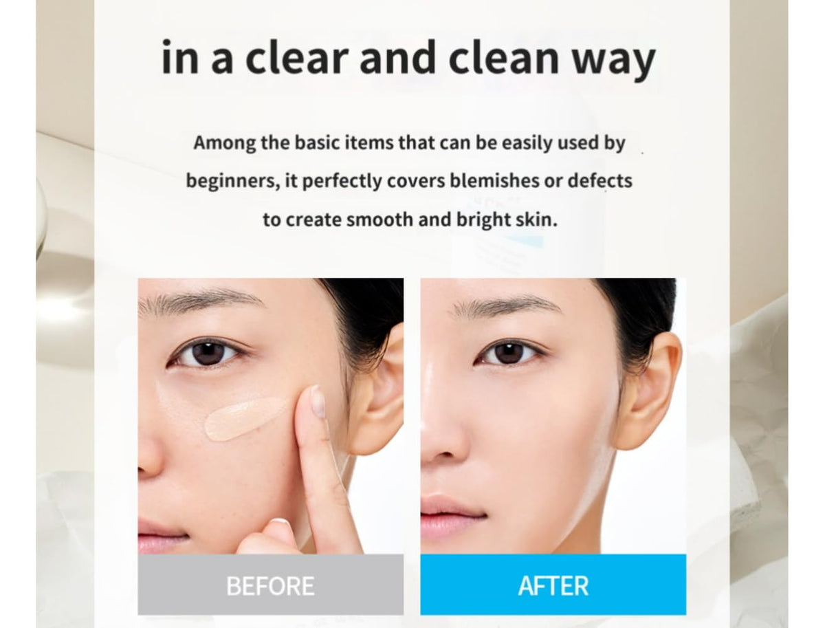 TG153 A.t.o.m.y BB Cream next to a common object showing 1.35 fl oz size for travel-friendly convenience