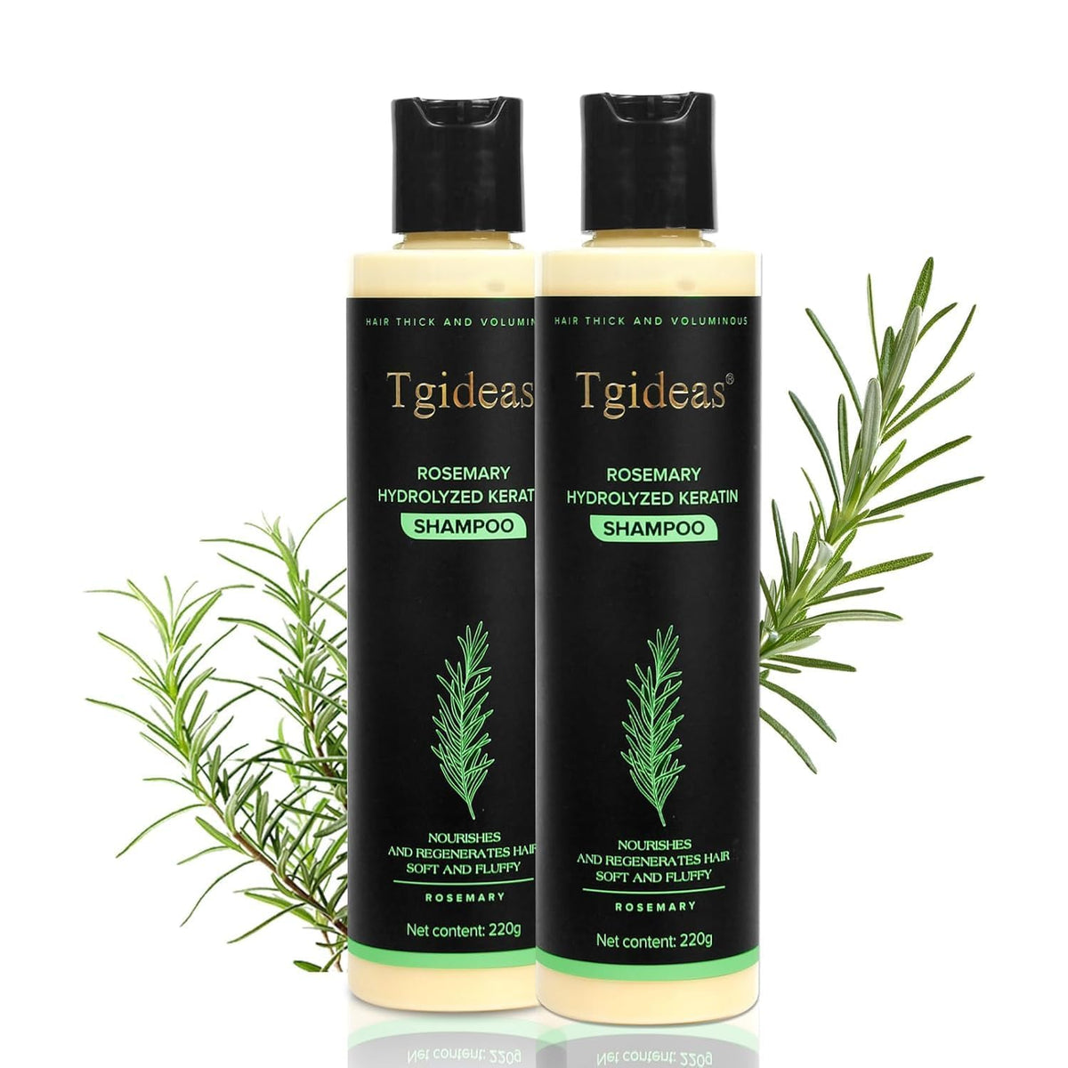 Tgideas front packaging showing bottle and volume benefits