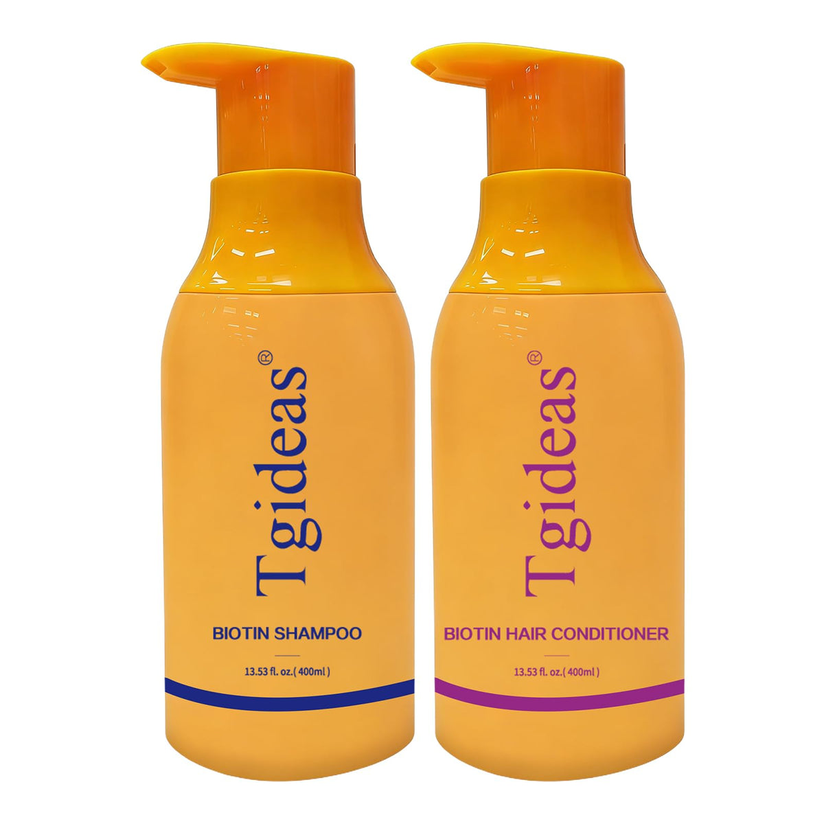 Tgideas front packaging showing full shampoo and conditioner set benefits