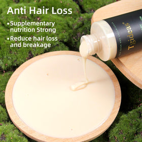 Tgideas wet hair after wash demonstrating added lift and visible smoothness