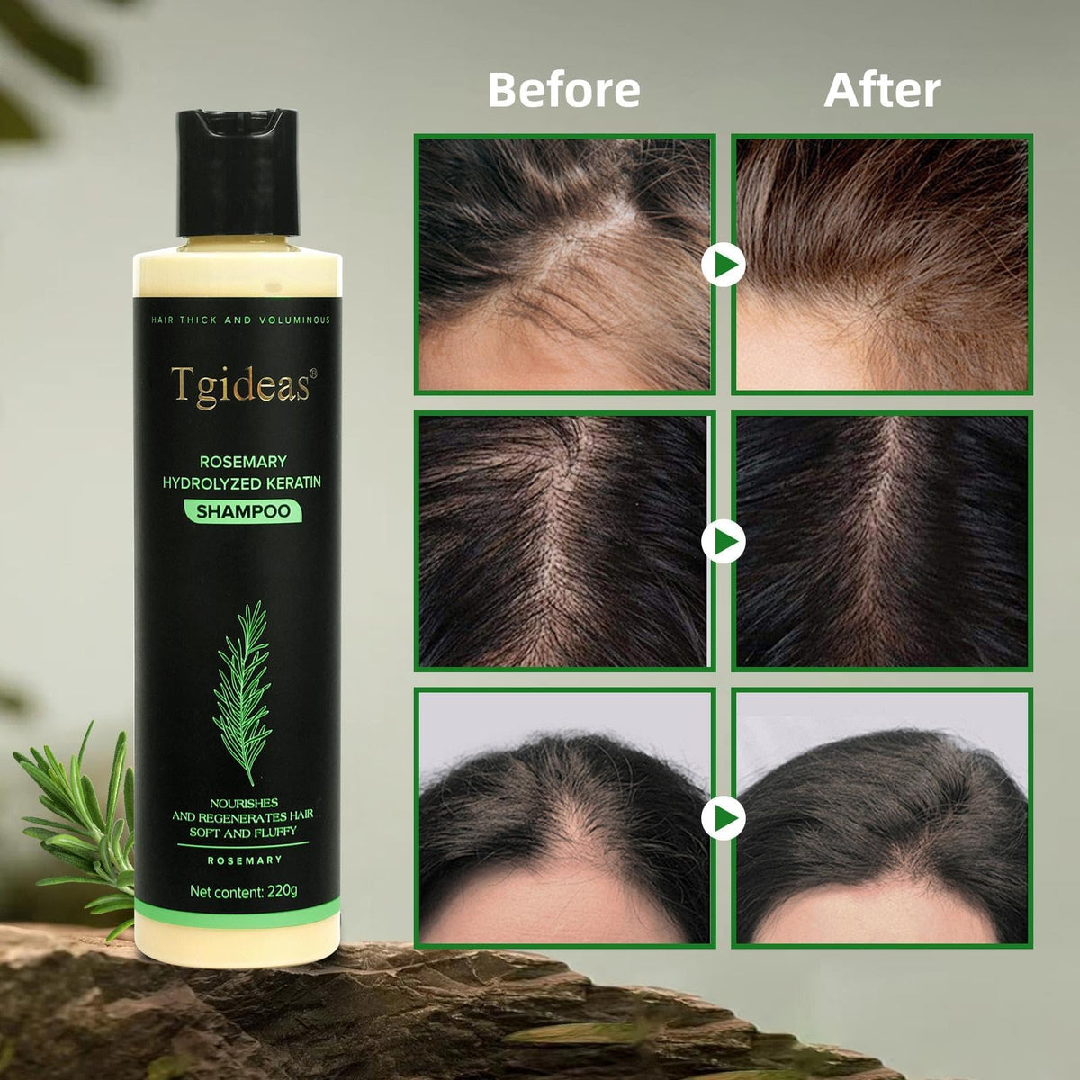 Tgideas shampoo poured on hand illustrating easy application and slip