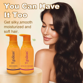 Tgideas applying product to wet hair showing ease of use benefit