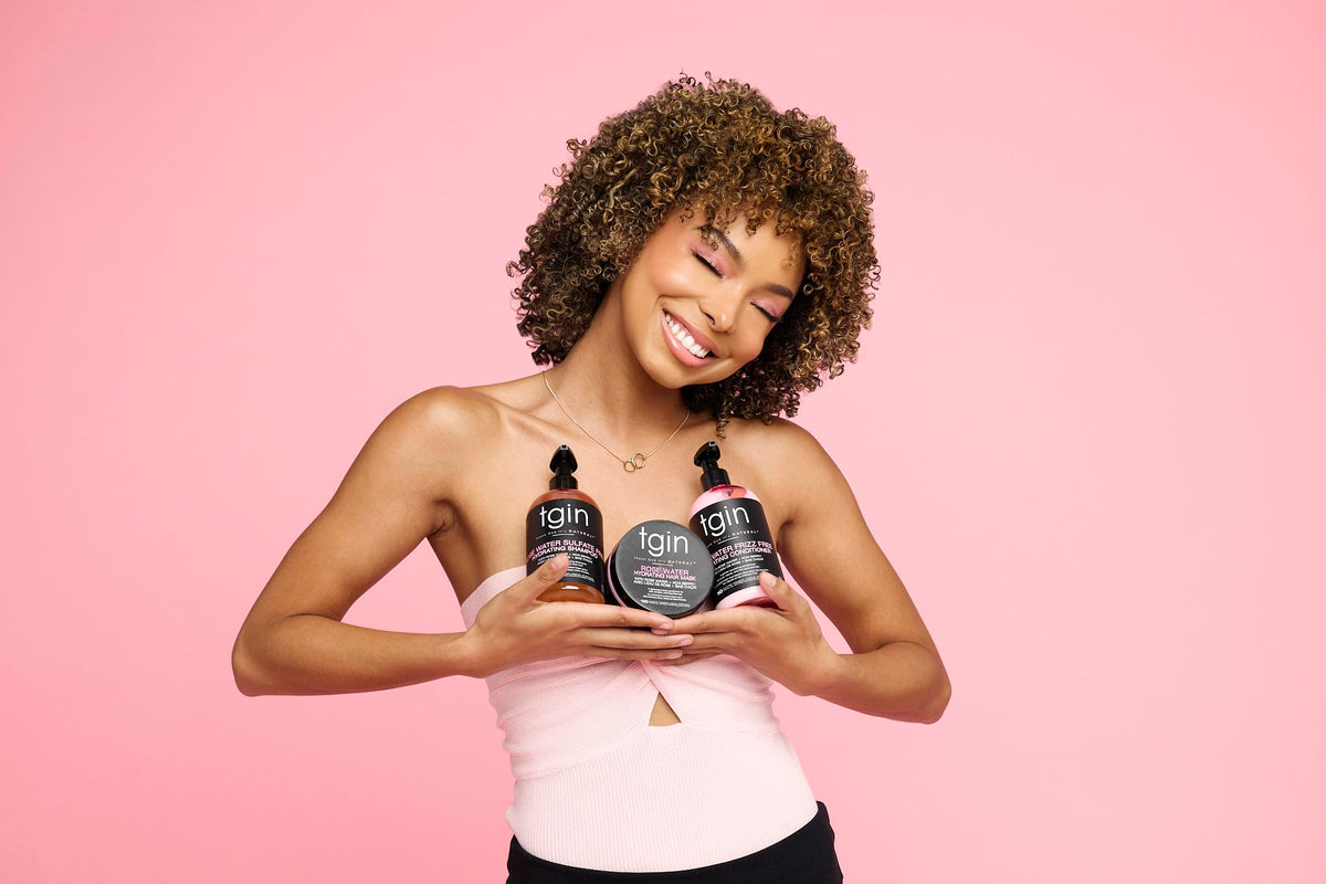 tgin rose water and acai berries ingredient focus for shine